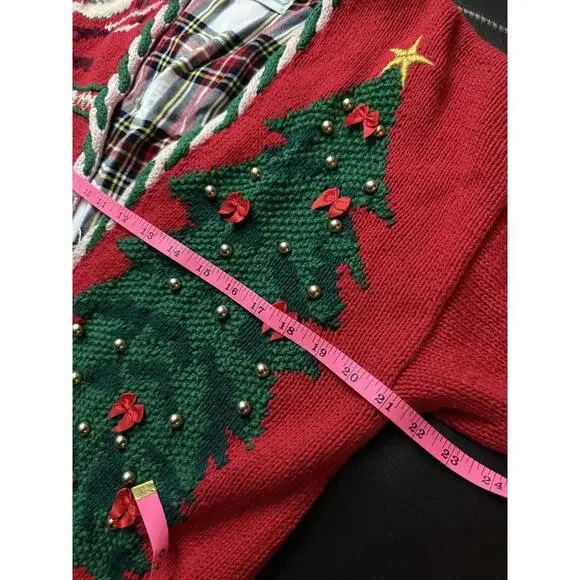 Vintage Marisa Christina Classics Hand-Knitted Christmas Cardigan Sweater - Picture 5 of 6